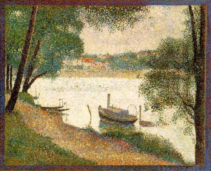 Georges Seurat Gray weather, Grande Jatte, Norge oil painting art